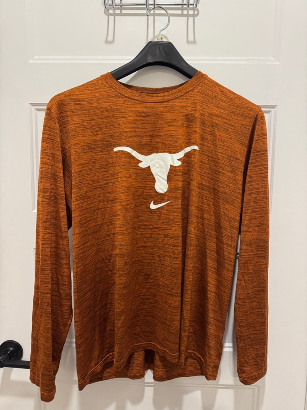 Nike Long Sleeve Performance Shirt - Orange with White Logos